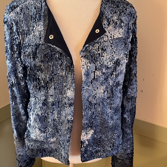 Vince Camuto matte sequin short jacket - Picture 3 of 6